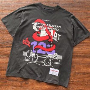 Rivingtonroi Rebis123 White Short-Sleeved Knight Horse Letter T-Shirt